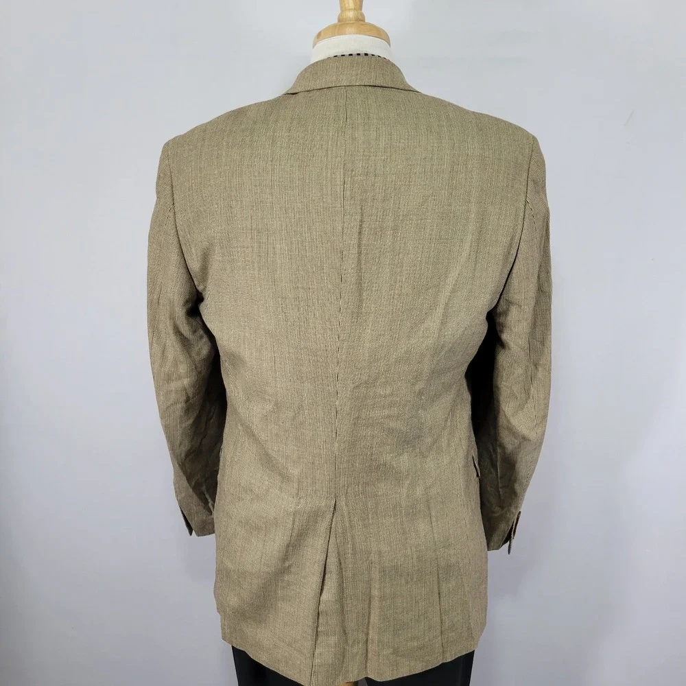 Lauren Ralph Lauren Men's Sport Coat Blazer Two Button‎ Beige Silk Wool Size 40L - Picture 11 of 14